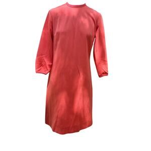 Vintage 60s/70s MOD Shift Dress Size Small/Med A-line peach Longsleeve